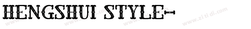 hengshui style字体转换
